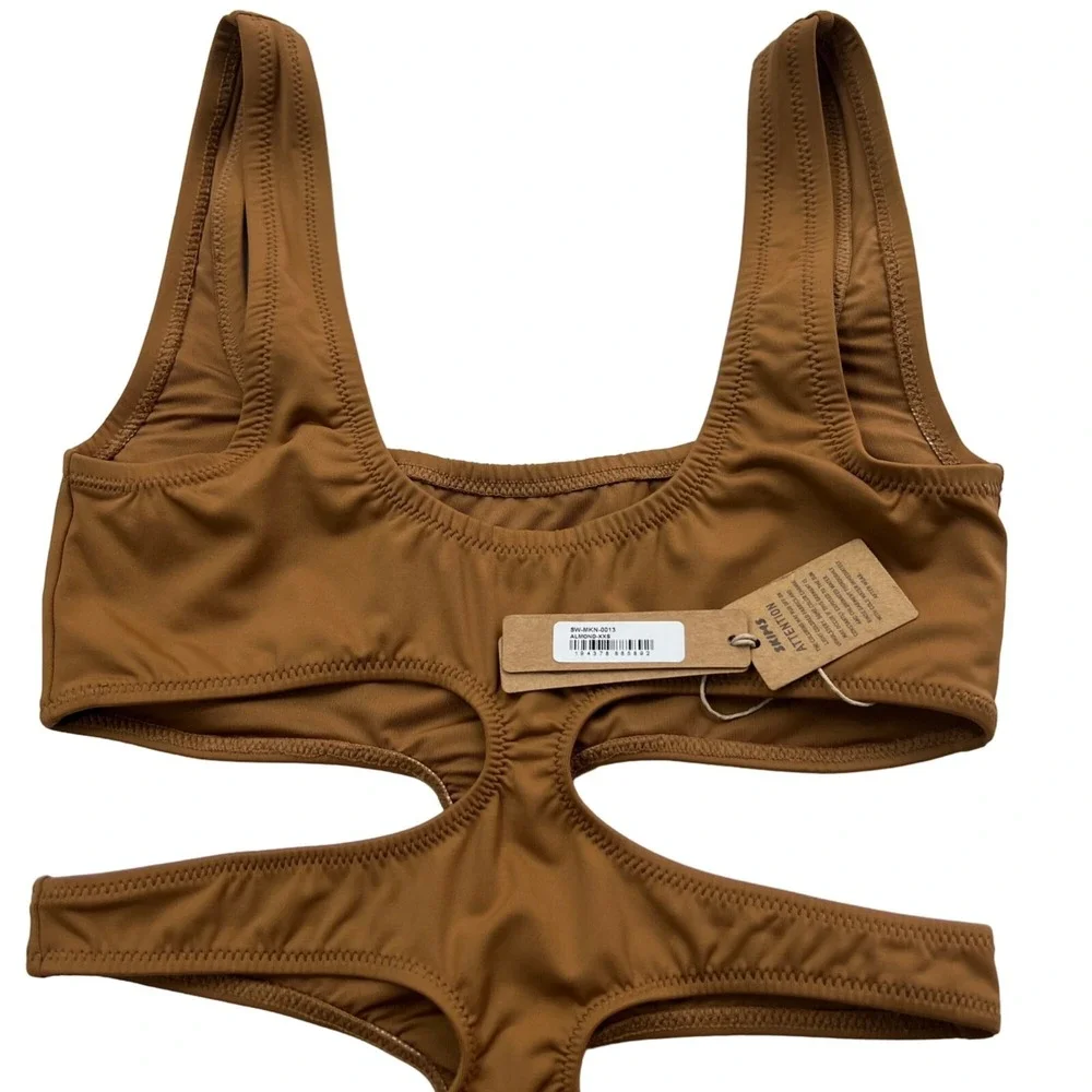 SKIMS Swim Tank Monokini Almond Womens‎ XXS